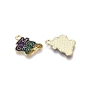 Carnival/Mardi Gras Theme Alloy Enamel & Glitter Powder Pendants ENAM-T020-53I-RS-2
