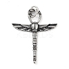 Tibetan Style 304 Stainless Steel Pendants STAS-R225-13AS-1