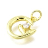 Brass Micro Pave Cubic Zirconia Pendants KK-V007-23G-2