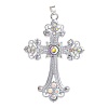 Alloy Rhinestone Big Pendants PALLOY-P198-01P-D-1