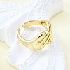 Brass Cuff Rings for Women RJEW-G347-07G-3