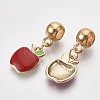 Golden Plated Alloy European Dangle Charms X-MPDL-S067-64-2