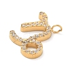 Ion Plating(IP) 304 Stainless Steel Micro Pave Cubic Zirconia Charms STAS-Z107-09G-12-2