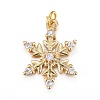 Brass Micro Pave Clear Cubic Zirconia Pendants LS-KK-I674-21G-1
