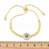 Brass Micro Pave Cubic Zirconia Slider Bracelets for Women LS-BJEW-S158-08G-01-5