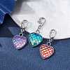 3Pcs 304 Stainless Steel with Resin Pendants Decorations HJEW-JM01585-S-1