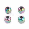 Rainbow Color Ion Plating(IP) Textured 304 Stainless Steel Beads STAS-P306-01C-MC-1