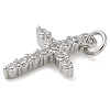 Rack Plating Brass Micro Pave Cubic Zirconia Pendants KK-K392-17C-P-2