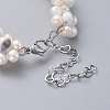 Natural Howlite Beads Bracelets BJEW-JB04604-03-3