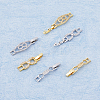 SUPERFINDINGS 6Pcs 3 Styles 2 Colors Rack Plating Brass Clear Cubic Zirconia Watch Band Clasps KK-FH0007-36-5