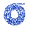 Electroplate Transparent Glass Beads Strands EGLA-A046-01A-17-3