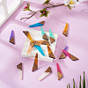 16Pcs 8 Colors Resin & Wood Pendants WOOD-TA0002-70-6