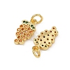 Brass Micro Pave Cubic Zirconia Charms KK-C093-29C-G-2
