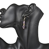 Natural Amethyst Round Dangle Earrings EJEW-JE06822-01-4