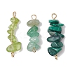 30Pcs 30 Styles 304 Mixed Gemstone Chip Beaded Connector Charms PALLOY-JF02873-01-2