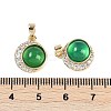 Natural Green Onyx Agate(Dyed & Heated) Pendants KK-U043-53G-02-3