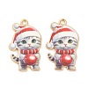 Christmas Alloy Enamel Pendants ENAM-K069-43D-1