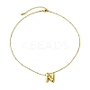 Ion Plating(IP) Initial Letter 304 Stainless Steel Pendant Necklace NJEW-R265-05G-N-2