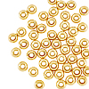 50Pcs Rondelle Brass Spacer Beads KK-HY0001-11-1