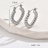 Non-Tarnish 304 Stainless Steel Hoop Earrings YY3113-1-3