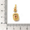 Ion Plating(IP) 304 Stainless Steel Micro Pave Cubic Zirconia Pendants STAS-H228-03G-04-3
