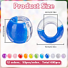 600Pcs 12 Colors Transparent Resin Beads RESI-GO0001-07-2