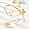304 Stainless Steel Arm Cuff Bangles for Women BJEW-B152-01G-B-2
