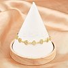 Brass Micro Pave Clear Cubic Zirconia Link Chain Bracelets for Women BJEW-A090-09D-G-2