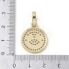 Brass Micro Pave Cubic Zirconia Pendants ZIRC-NH0001-01G-01-3