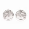 Brass Micro Pave Cubic Zirconia Pendants LS-KK-F803-19P-NF-2