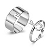 2Pcs Couple Alloy Cuff Rings for Men Women FS-WG1C6B4-01-2
