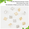 DICOSMETIC 40Pcs 2 Color Alloy Stud Earring Findings FIND-DC0001-97-4