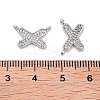 Brass Micro Pave Cubic Zirconia Charms KK-B102-07P-3
