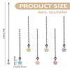 6Pcs 6 Colors Luminous Opaque Resin Mushroom Charms Ceiling Fan Pull Chain Extenders HJEW-LP00025-2