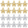 20Pcs 2 Colors Brass with Cubic Zirconia Charms KK-PH0012-42-1