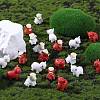 20Pcs 4 Styles Resin Yak Figurines CRES-SZ0001-44-4