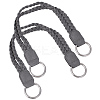 2Pcs Braided PU Leather Handles PURS-CL0001-18B-1