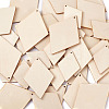 DIY Rhombus Shape Natural Wood Pendants Earring Making Kits DIY-YS0001-14-4