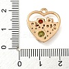 Brass Micro Pave Clear Cubic Zirconia Pendants ZIRC-U003-01G-02-3