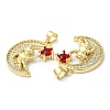 Eco-Friendly Brass Micro Pave Cubic Zirconia Pendants KK-Q775-02G-2
