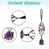 1Pc Natural Amethyst Big Pendant Decotations G-SZ0001-95A-2