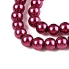 Baking Paint Pearlized Glass Pearl Round Bead Strands HY-Q330-8mm-14-3