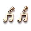 Ion Plating(IP) 304 Stainless Steel Pendants STAS-Z006-11RG-1