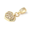 Brass Micro Pave Cubic Zirconia European Dangle Charms ZIRC-I071-10G-2