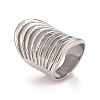 Non-Tarnish 304 Stainless Steel Chunky Hollow Ring for Men Women RJEW-B040-12P-1