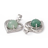 Natural Green Aventurine Pendants G-P484-04P-01-3