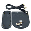 Handmade PU Leather Crochet Shoulder Bag Accessories Kits PW-WG3C495-01-1
