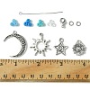 DIY Ocean Theme Glass Seed & Alloy Pendant Jewelry Kits DIY-FS0006-16-5