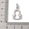 925 Sterling Silver Micro Pave Clear Cubic Zirconia Pendants STER-H117-01P-07-3