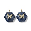 Dyed Natural Lapis Lazuli Faceted Pendants G-P585-01G-07-1